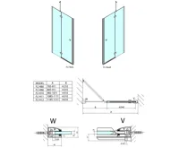 POLYSAN FORTIS sprchové dveře do niky 1000mm, čiré sklo, pravé (10)