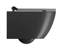 GSI PURA závěsná WC mísa, Swirlflush, 36x50cm, černá dual-mat (3)