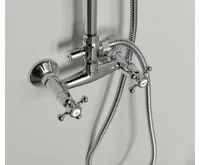 SAPHO ANTEA sprchový sloup k napojení na baterii, hlavová, ruční sprcha, chrom (6)