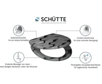 Schütte WC sedátko GREY HEXAGONS| Duroplast,  Duroplast, Soft Close (7)