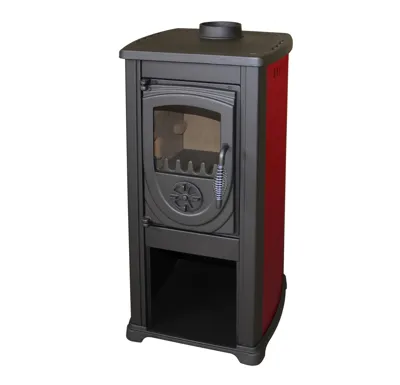 BELLA THALIA, krbová kamna OKTA ECO, teplovzdušná 3,9 kW, bordó