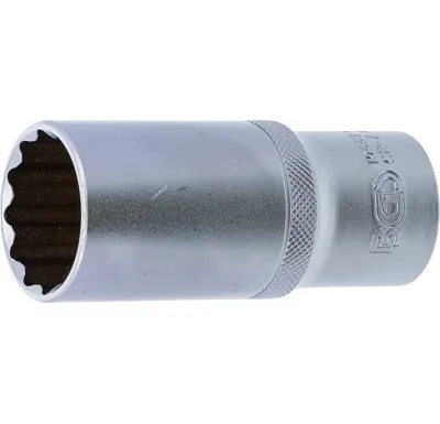 BGS Hlavice nástrčná, 1/2" 12,5 mm 12ti hranná, prodloužená 26 mm