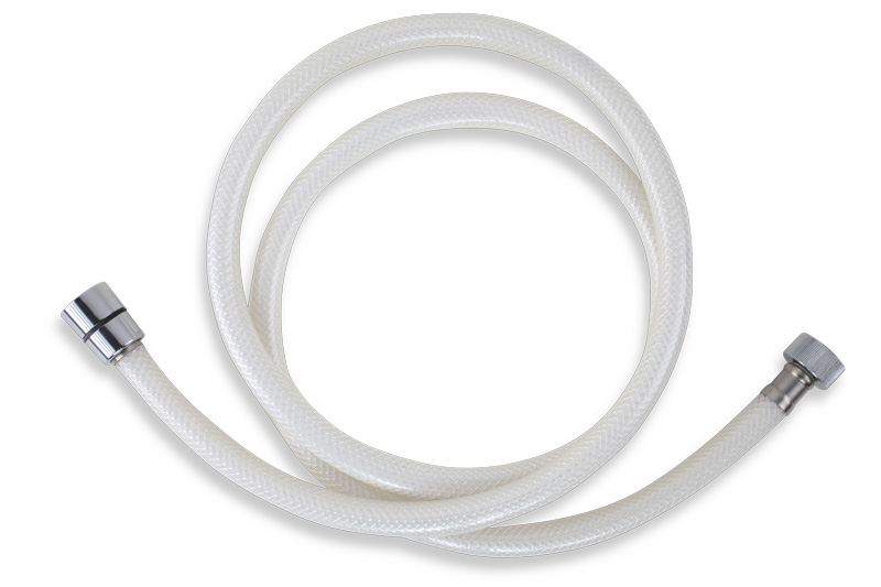 NOVASERVIS Plastová hadice 150 cm bílá-chrom - PVC/155,1
