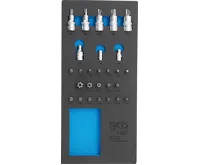 BGS Vložka do dílenského vozíku 1/3: sada bitů a nástrčných hlavic, 27dílná