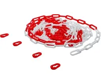 BGS Uzavírací řetěz,  červeno / bílý,  4 karabiny,  plast,  7,5 m