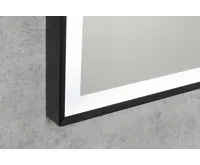 AQUALINE CORNA zrcadlo s LED osvětlením 60x80cm, dotykový senzor, stmívatelné, černá mat (7)