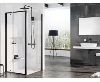 Ravak pevná stěna Pivot PPS-90 black+Transparent