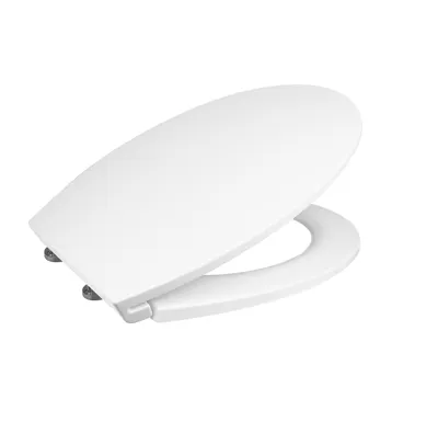 Samozavírací WC sedátko slim, duroplast, bílé, s odnímatelnými panty CLICK