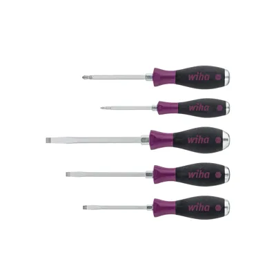 Wiha Sada šroubováků MicroFinish 5,5 x 100; 6,5 x 125; 8,0 x 150; PZ1 x 80; PZ2 x 100