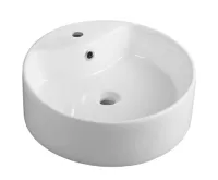 AQUALINE Keramické umyvadlo na desku Ø 40cm, bílá