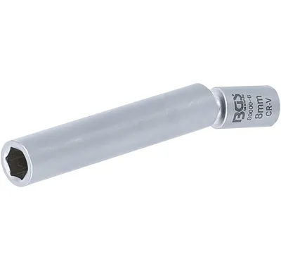 BGS Kloubová hlavice na žhavicí a zapalovací svíčky, 6,3 mm (1/4"), 8 mm - BGS 80000-8