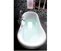 POLYSAN CHARLESTON volně stojící vana 188x83x69cm, nohy bronz, černá/bílá (7)