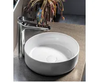 SAPHO Umyvadlová výpust 5/4“, click-clack, keramická zátka, 10-50mm, bílá (3)