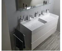 SAPHO GODIVA dvojumyvadlo, litý mramor, 119x44cm, bílá (7)