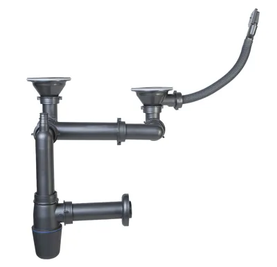 NOVASERVIS Sifon dřezový na dvojdřez 89mm přepad z dřezu plast - NSP620