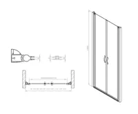 GELCO ONE sprchové dveře do niky dvoukřídlé 880-920 mm, čiré sklo, 6 mm (7)