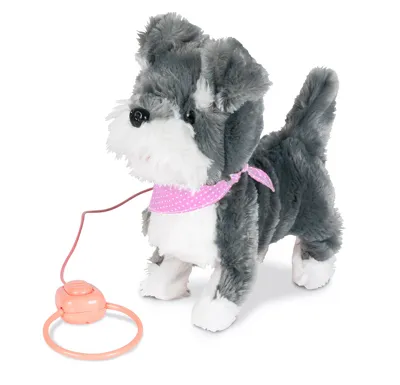 Kids World Interaktivní štěně s vodítkem JX-1422 s růžovým šátkem