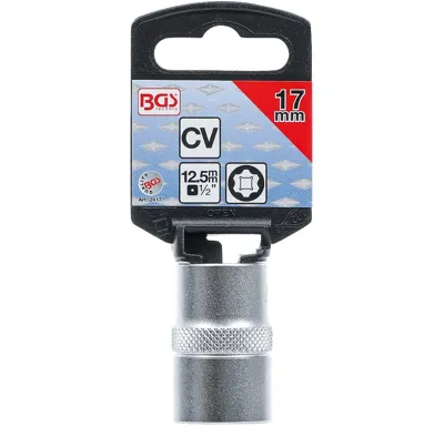 BGS Hlavice nástrčná 1/2" 17.0 mm, Surface Drive