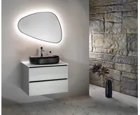 SAPHO ELENA zrcadlo s LED podsvícením 20W, 68x96cm, černá mat (3)