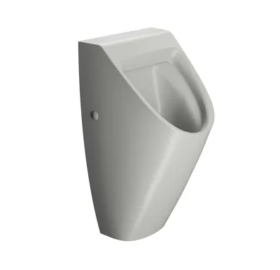 GSI COMMUNITY urinál se zakrytým přívodem vody, Rimless, 31x65cm, cenere mat
