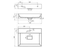 SAPHO GODIVA umyvadlo, litý mramor, 58x44cm, bílá (10)
