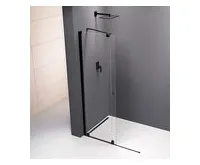 POLYSAN ROLLS BLACK sprchové dveře do prostoru 1400 mm, výška 2000 mm, čiré sklo (1)