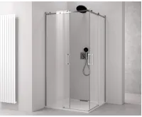 POLYSAN THRON ROUND obdélníkový sprchový kout 1100x800mm, kulaté pojezdy, rohový vstup (4)