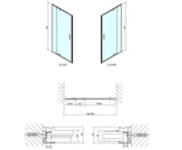 POLYSAN EASY sprchové dveře otočné 760-900mm, sklo Brick (6)