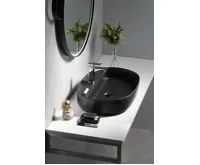 ISVEA INFINITY OVAL keramické umyvadlo na desku, 60x40cm, černá mat (8)
