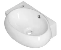 SAPHO RIBERA keramické umývátko rohové 43x28,5cm, otvor pro baterii vlevo, bílá (4)
