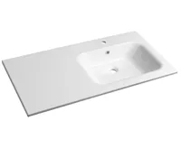 SAPHO ARECA umyvadlo, litý mramor, 101x51,5cm, pravé, bílá SAPHO ARECA umyvadlo, litý mramor, 101x51,5cm, pravé, bílá