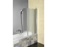 AQUALINE VANDA vanová zástěna skládací 1000x1400 mm, chrom, sklo matné