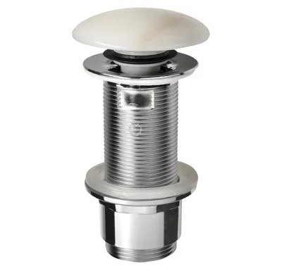 SAPHO BLOK umyvadlová výpust 5/4“, click-clack, zátka leštěný bílý mramor