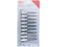 BGS Sada nástrčných hlavic,  12,5 mm (1/2"),  T-profil (pro Torx) s otvorem,  9dílná (2)