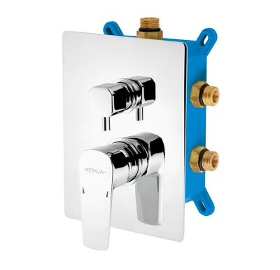 NOVASERVIS Podomítková baterie s boxem 3 vývody, METALIA 58 - BOX58051RX,0