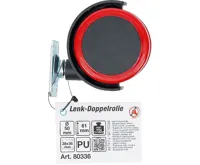 BGS Dvojité otočné kolečko, červené/černé, 50 mm (2)