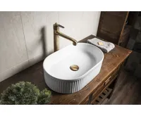 SAPHO BEBÉ stojánková umyvadlová baterie vysoká, prodloužená hubice, bronz (3)