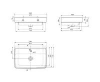 AQUALINE DURU keramické umyvadlo 60x40cm, bílá (7)