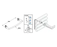 AQUALINE Sušák ručníků na otopná tělesa 43cm oblý, bílá (5)