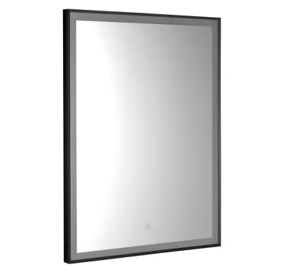 AQUALINE CORNA zrcadlo s LED osvětlením 60x80cm, dotykový senzor, stmívatelné, černá mat