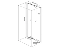 AQUALINE AMICO sprchové dveře výklopné 740-820x1850mm, čiré sklo (13)