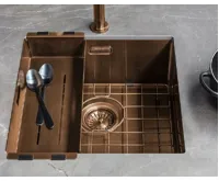 Nerezový dřez REGINOX SET MIAMI 500 COOPER + Baterie CRYSTAL + příslušenství, měď (16)