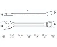 BGS Klíč očkoplochý 4,5 mm, 15° vyhnutý (1)