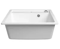 SAPHO Granitový vestavný dřez mono, 53x50cm, bílá (3)