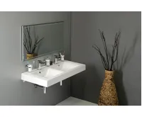 SAPHO FLAVIA dvojumyvadlo, litý mramor, 120x50cm, bílá (3)