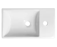 SAPHO MINOS keramické umývátko, 45x26cm, baterie vpravo, bílá (3)