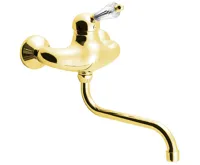 SAPHO KIRKÉ CRYSTAL nástěnná baterie, páčka krystal, zlato