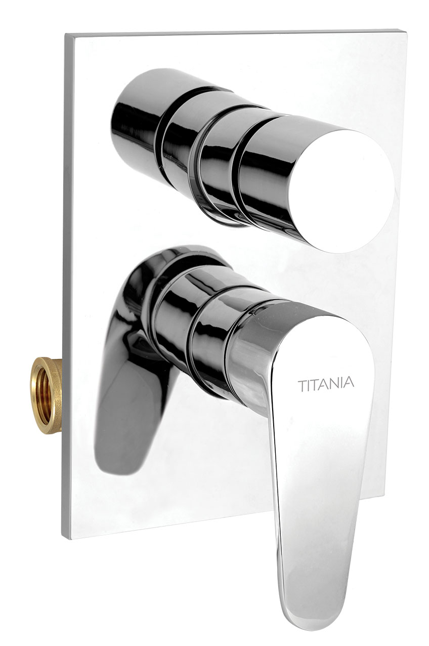 Novaservis vanová sprchová baterie s přepínačem titania fresh chrom - 96050r,0