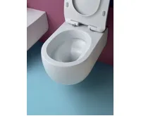 KERASAN FLO závěsná WC mísa, Rimless, 37x54cm, bílá (5)