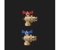 WIGELL SADA Kulových kohoutů mosazných 1" rohový se šroubením k rozdělovači WIGELL SADA Kulových kohoutů mosazných 1" rohový se šroubením k rozdělovači